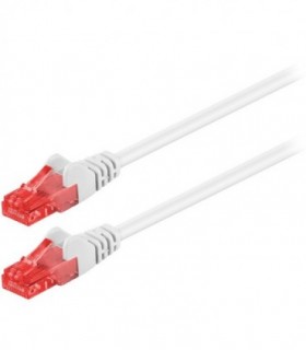 68632 CAT 6 U/UTP PATCH CABLE CCA 0.5m WHITE