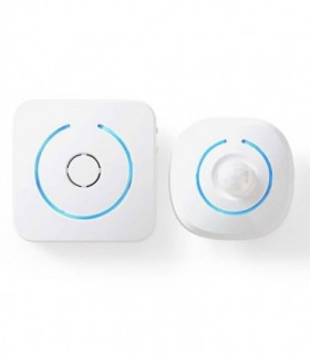 NEDIS ALRMMW20WT Home Security Motion Detector Chime 8 Ringtones Signals with li