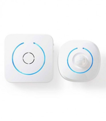 NEDIS ALRMMW20WT Home Security Motion Detector Chime 8 Ringtones Signals with li
