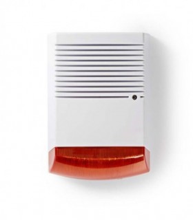NEDIS DUMSS20WT Dummy Security Siren IP44 | White/Orange