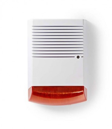 NEDIS DUMSS20WT Dummy Security Siren IP44 | White/Orange