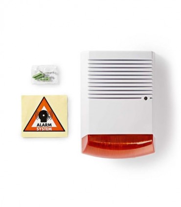 NEDIS DUMSS20WT Dummy Security Siren IP44 | White/Orange