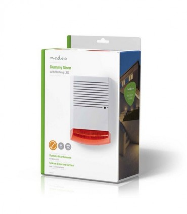 NEDIS DUMSS20WT Dummy Security Siren IP44 | White/Orange