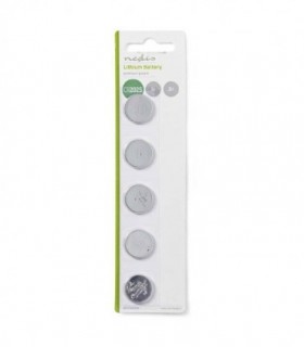 NEDIS BALCR20255BL Lithium Button Cell Battery CR2025, 3 V, 5 pieces, Blister