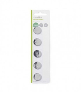 NEDIS BALCR20325BL Lithium Button Cell Battery CR2032, 3V, 5 pieces, Blister