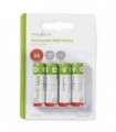 NEDIS BANM13HR64B Rechargeable Ni-MH Battery AA, 1.2V, 1300 mAh, 4 pieces, Blist