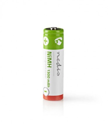 NEDIS BANM13HR64B Rechargeable Ni-MH Battery AA, 1.2V, 1300 mAh, 4 pieces, Blist