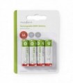 NEDIS BANM20HR64B Rechargeable Ni-MH Battery AA, 1.2V, 2000 mAh, 4 pieces, Blist