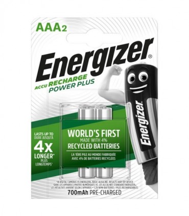 ENERGIZER AAA-HR03/700mAh/2TEM POWER PLUS RECHARGEABLE F016481