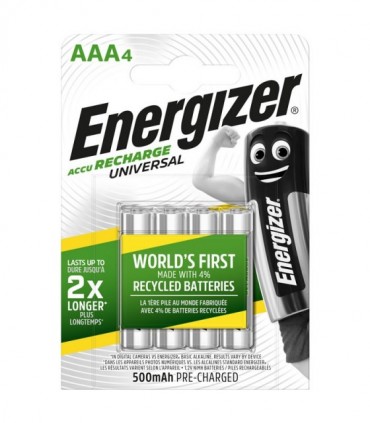 ENERGIZER AAA-HR03/500mAh/4TEM UNIVERSAL RECHARGEABLE F016555