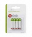 NEDIS BANM7HR034B Rechargeable Ni-MH Battery AAA, 1.2V, 700 mAh, 4 pieces, Blist