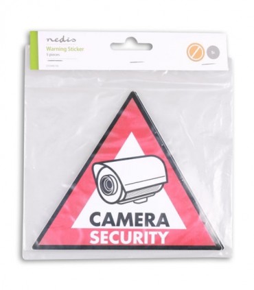 NEDIS STCKWC105 Warning Sticker Camera Security symbol Set of 5 pieces